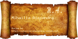Mihailla Alexandra névjegykártya